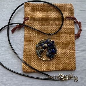 Brand New Lapis Lazuli Necklace Tree Of Life Necklace Lapis Lazuli Pendant